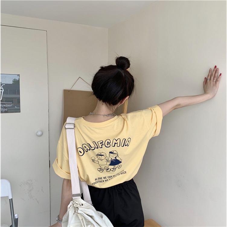 【三番雜貨屋】 冰淇淋小童 棉質T恤 美式上衣短袖 休閒風 原宿慵懶風 日系少女感-細節圖11