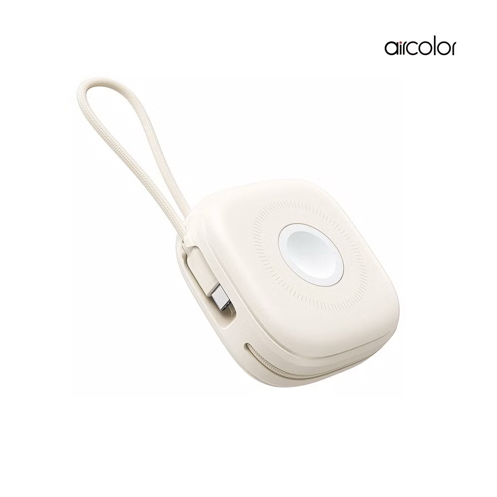 《aircolor》雲朵系六合一磁吸快充行動電源 10000mah 自帶線蘋果+typec 蘋果 手錶 耳機-規格圖9