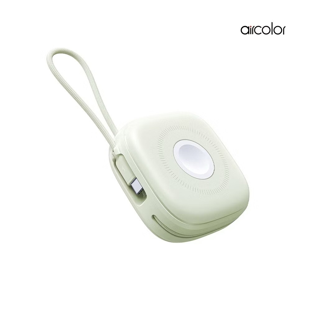 《aircolor》雲朵系六合一磁吸快充行動電源 10000mah 自帶線蘋果+typec 蘋果 手錶 耳機-規格圖9