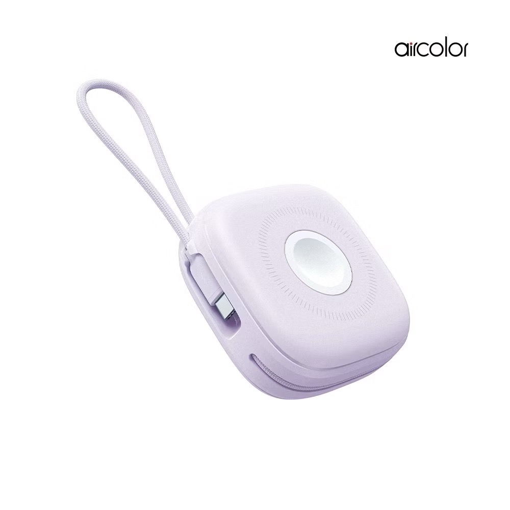 《aircolor》雲朵系六合一磁吸快充行動電源 10000mah 自帶線蘋果+typec 蘋果 手錶 耳機-規格圖9