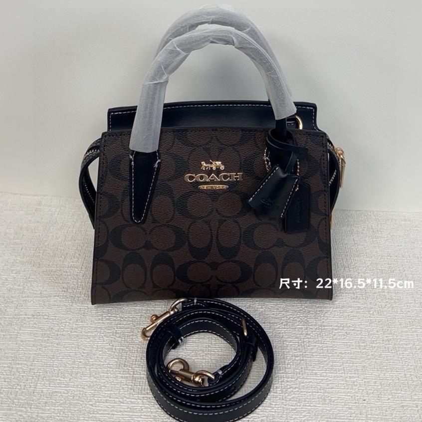 保固 現貨 COACH 蔻馳包包 Mis.兜兜 新款經典女士包包 手提包 單肩斜挎包 側背包 小方包 女生包包-細節圖3