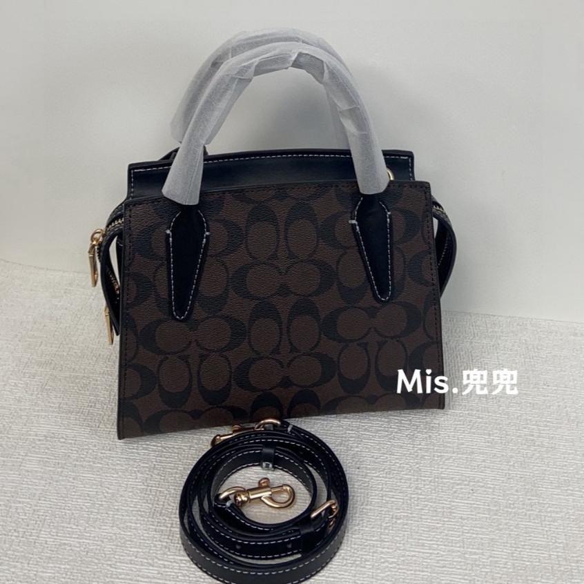 保固 現貨 COACH 蔻馳包包 Mis.兜兜 新款經典女士包包 手提包 單肩斜挎包 側背包 小方包 女生包包-細節圖6