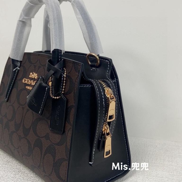 保固 現貨 COACH 蔻馳包包 Mis.兜兜 新款經典女士包包 手提包 單肩斜挎包 側背包 小方包 女生包包-細節圖8