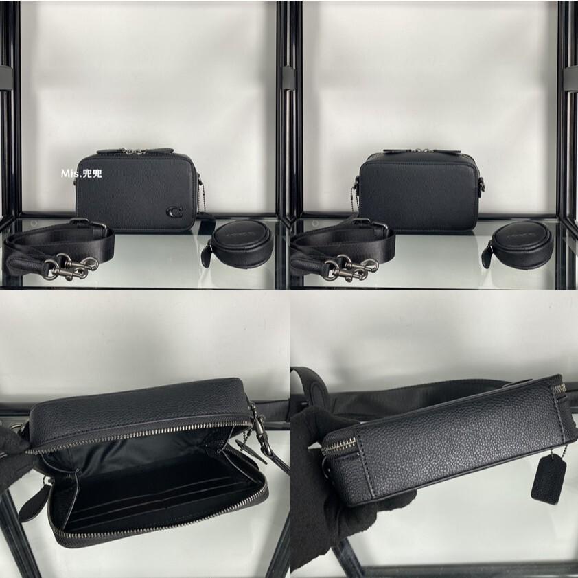 保固 現貨 COACH 蔻馳包包 Mis.兜兜🛒時尚男生包包 二合一斜挎包 單肩斜挎包 百搭男包-細節圖4