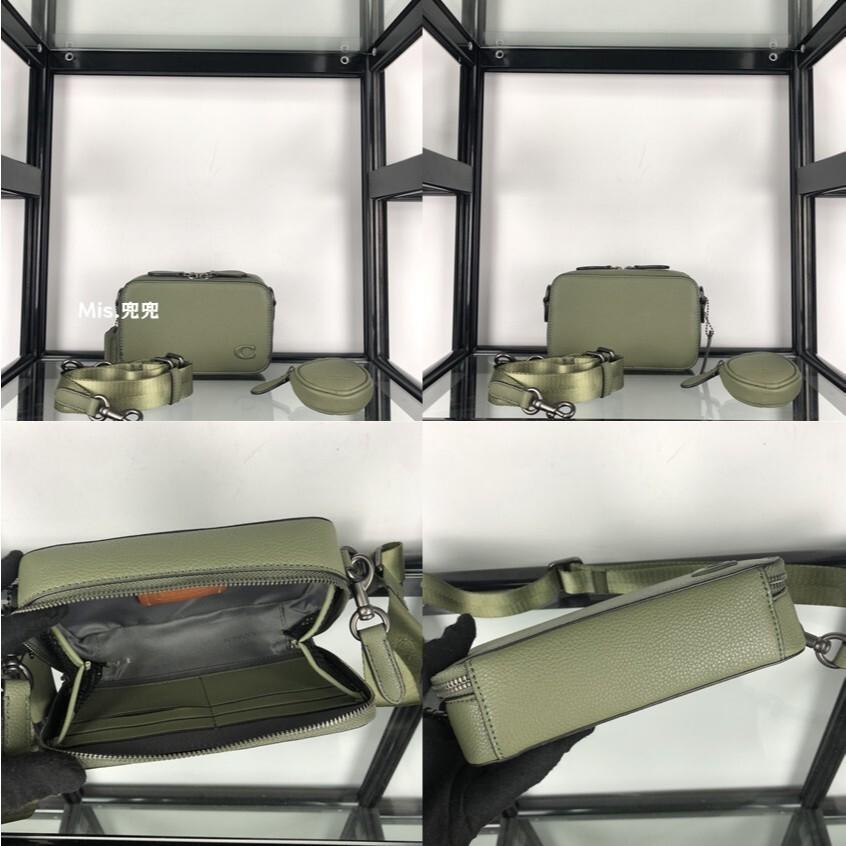 保固 現貨 COACH 蔻馳包包 Mis.兜兜🛒時尚男生包包 二合一斜挎包 單肩斜挎包 百搭男包-細節圖6