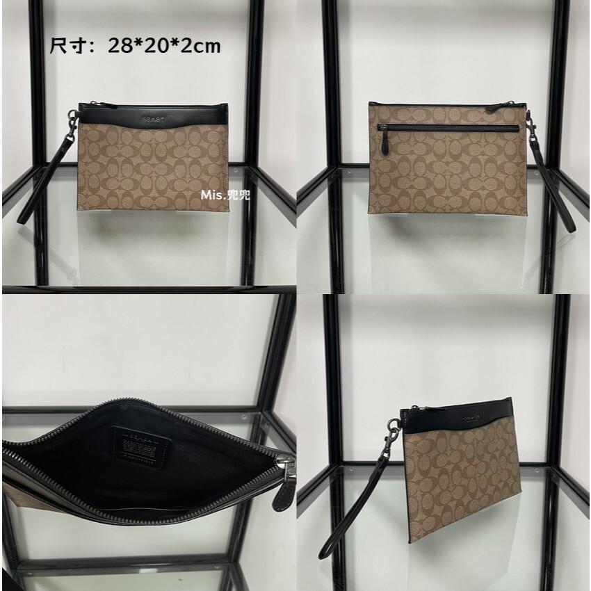 保固 現貨 COACH 蔻馳包包 Mis.兜兜🛒時尚男士手拿包 文件包 公文包 公事包 公務包 男士大容量手拿包 手-細節圖4