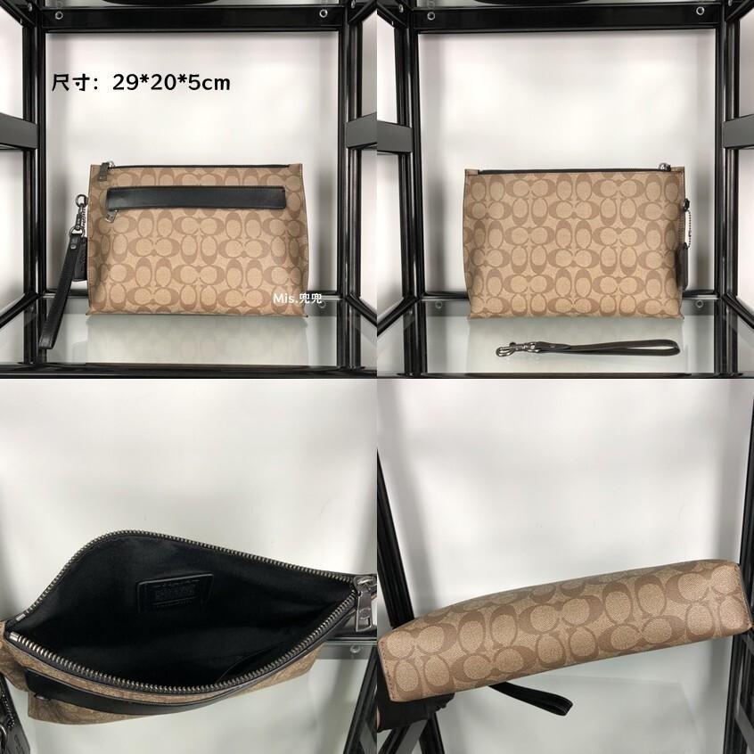 保固 現貨 COACH 蔻馳包包 Mis.兜兜🛒時尚男士手拿包 文件包 公文包 公事包 公務包 男士大容量手拿包 手-細節圖5