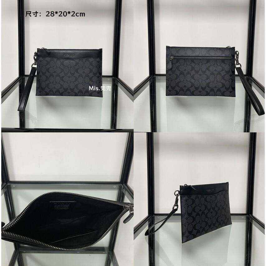 保固 現貨 COACH 蔻馳包包 Mis.兜兜🛒時尚男士手拿包 文件包 公文包 公事包 公務包 男士大容量手拿包 手-細節圖7