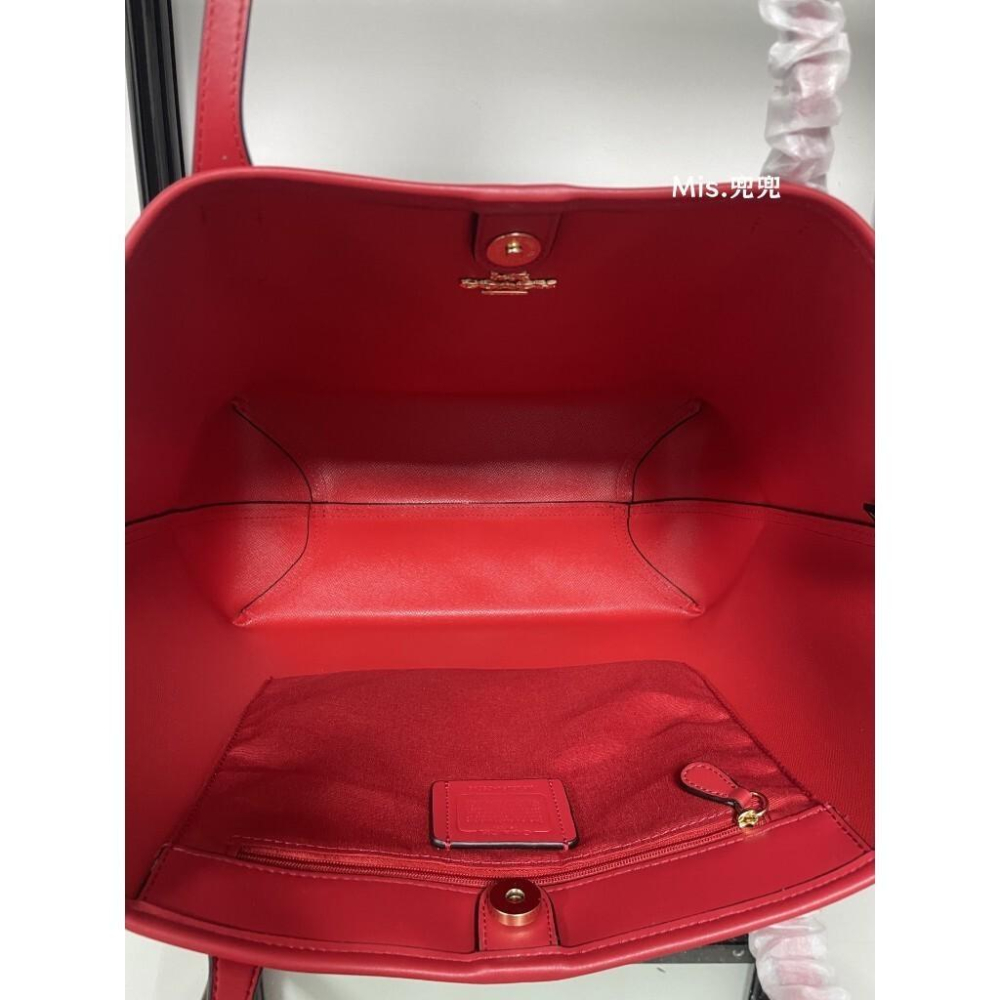 保固 現貨 COACH 蔻馳包包 Mis.兜兜 經典老花托特包 手提包 單肩包 大容量女包 吸扣-細節圖7