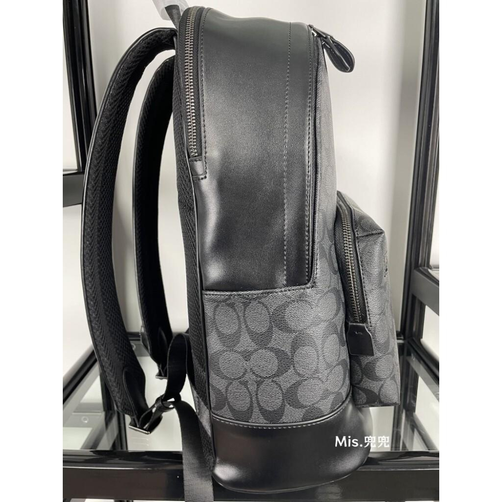保固 現貨 COACH 蔻馳包包 Mis.兜兜 經典老花男士雙肩包 書包 背包 旅行包 後背包 男生包包 大容量男包-細節圖7
