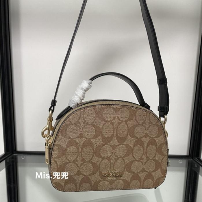 保固 現貨 COACH 蔻馳包包 Mis.兜兜 經典圓餅包 斜挎包 手提圓餅包女 單肩包 女生包包 時尚百搭女包-細節圖3