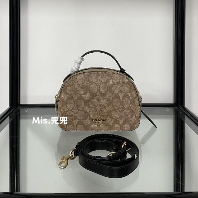 保固 現貨 COACH 蔻馳包包 Mis.兜兜 經典圓餅包 斜挎包 手提圓餅包女 單肩包 女生包包 時尚百搭女包-細節圖4