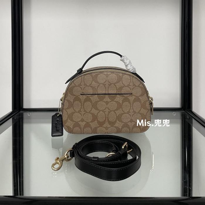 保固 現貨 COACH 蔻馳包包 Mis.兜兜 經典圓餅包 斜挎包 手提圓餅包女 單肩包 女生包包 時尚百搭女包-細節圖5