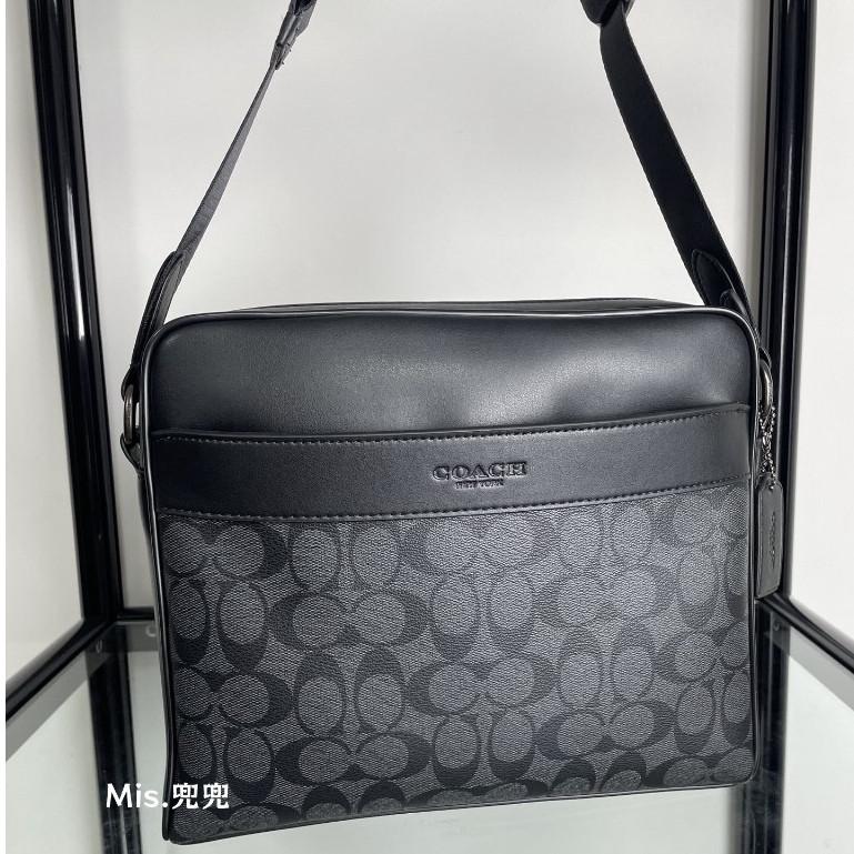 保固 現貨 COACH 蔻馳包包 Mis.兜兜 經典男士單肩包 斜挎包 側背包 時尚男包 大容量-細節圖4