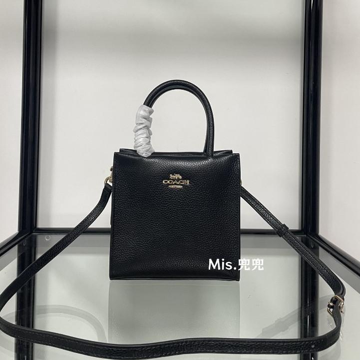 保固 現貨 COACH 蔻馳包包 Mis.兜兜 女生紙袋包 mini Tote托特包 經典老花c紋 單肩斜挎包 手提包-細節圖3