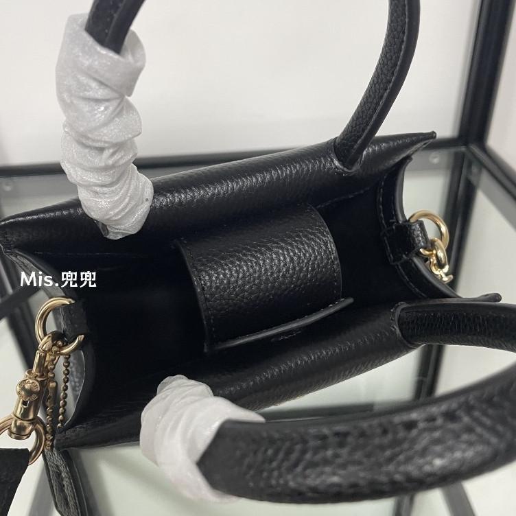 保固 現貨 COACH 蔻馳包包 Mis.兜兜 女生紙袋包 mini Tote托特包 經典老花c紋 單肩斜挎包 手提包-細節圖9
