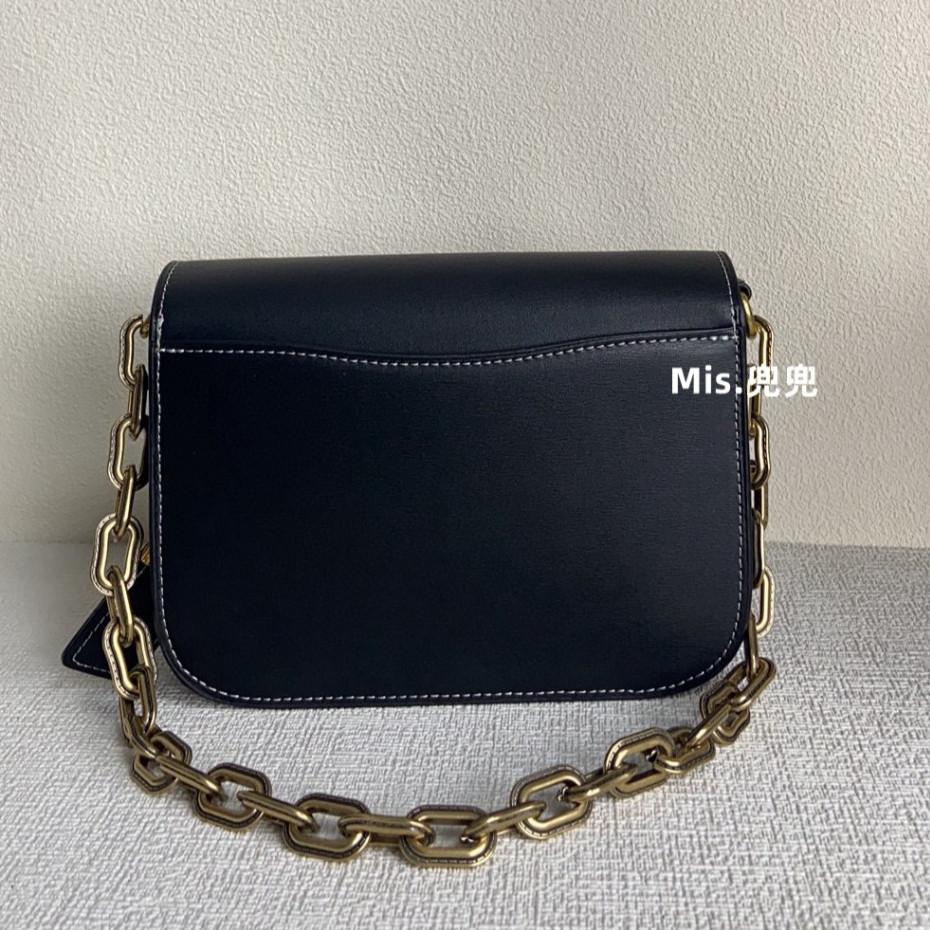 保固 現貨 COACH 蔻馳包包 Mis.兜兜🛒女生鏈條包 愛豆鏈條包斜挎包 郵差包 單肩包 手提包 女生包包 時尚-細節圖4