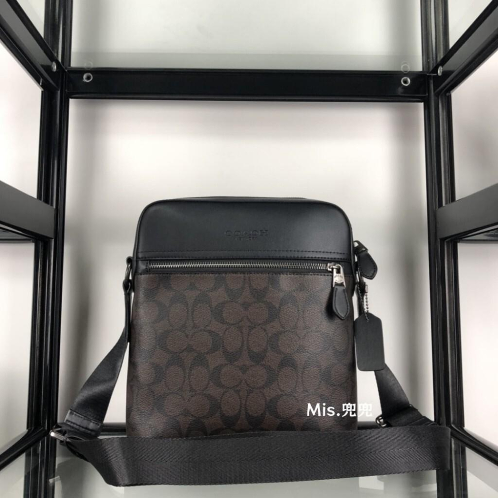 保固 現貨 COACH 蔻馳包包 Mis.兜兜 經典老花男士單肩包 斜挎包 商務休閑男包 時尚百搭-細節圖3