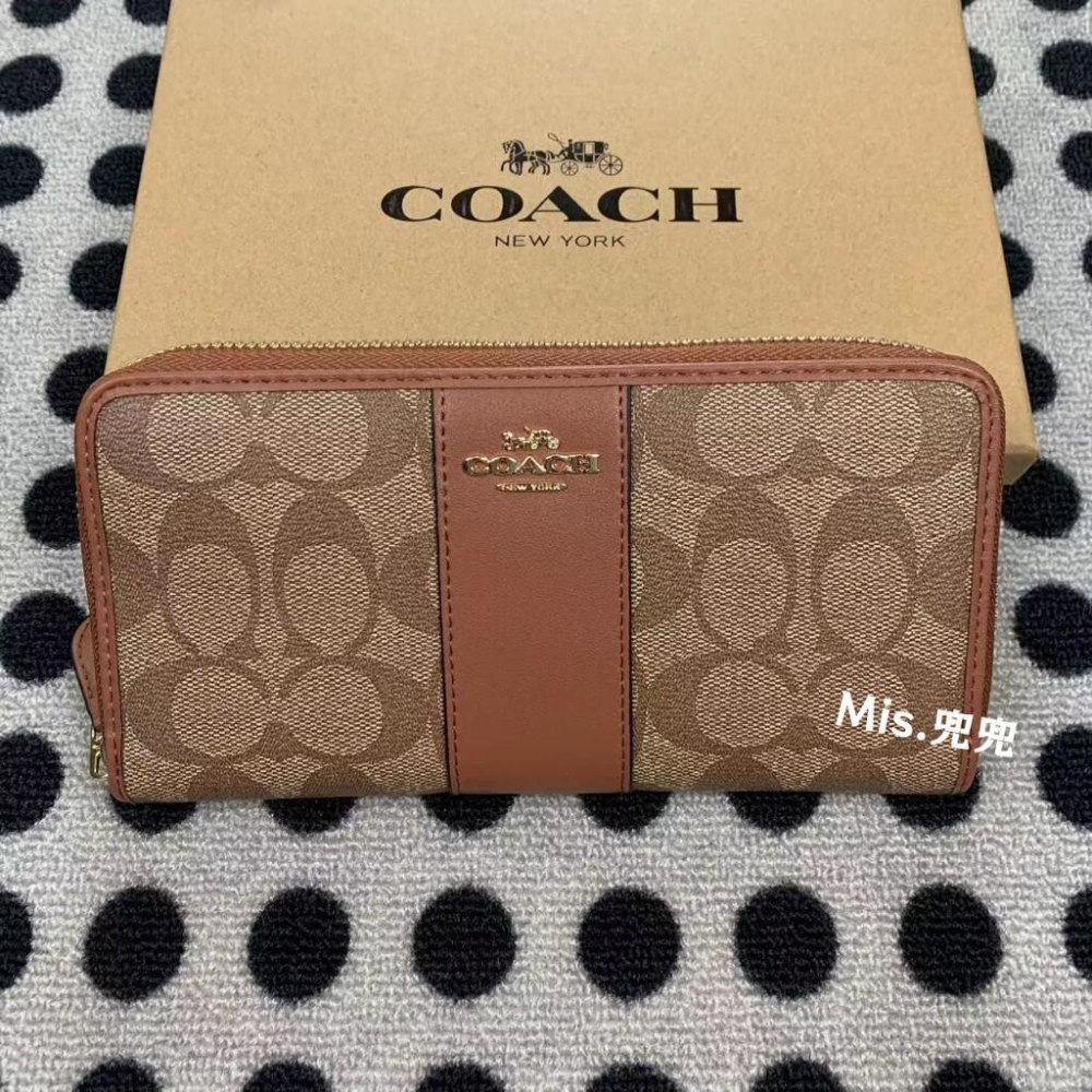 保固 現貨 COACH 蔻馳包包 Mis.兜兜🛒長夾 手拿包 拉鍊 皮夾 正品 錢包 包包 送禮 女朋友 女生 中夾-細節圖3