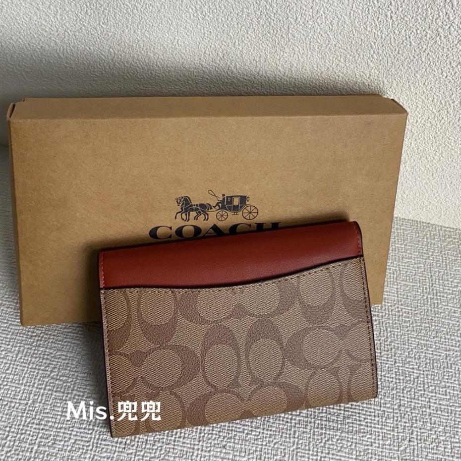 保固 現貨 COACH 蔻馳包包 Mis.兜兜 時尚女生蓋頭包 手拿錢包 中長夾 按扣翻蓋錢包 皮夾 女生錢包-細節圖7