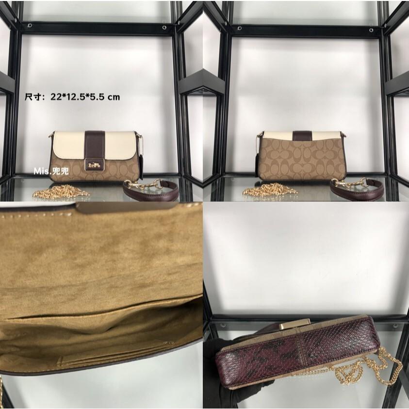 保固 現貨 COACH 蔻馳包包 Mis.兜兜 女生翻蓋單肩包 斜挎包 手提包 腋下包 時尚女包 小號/大號-細節圖5