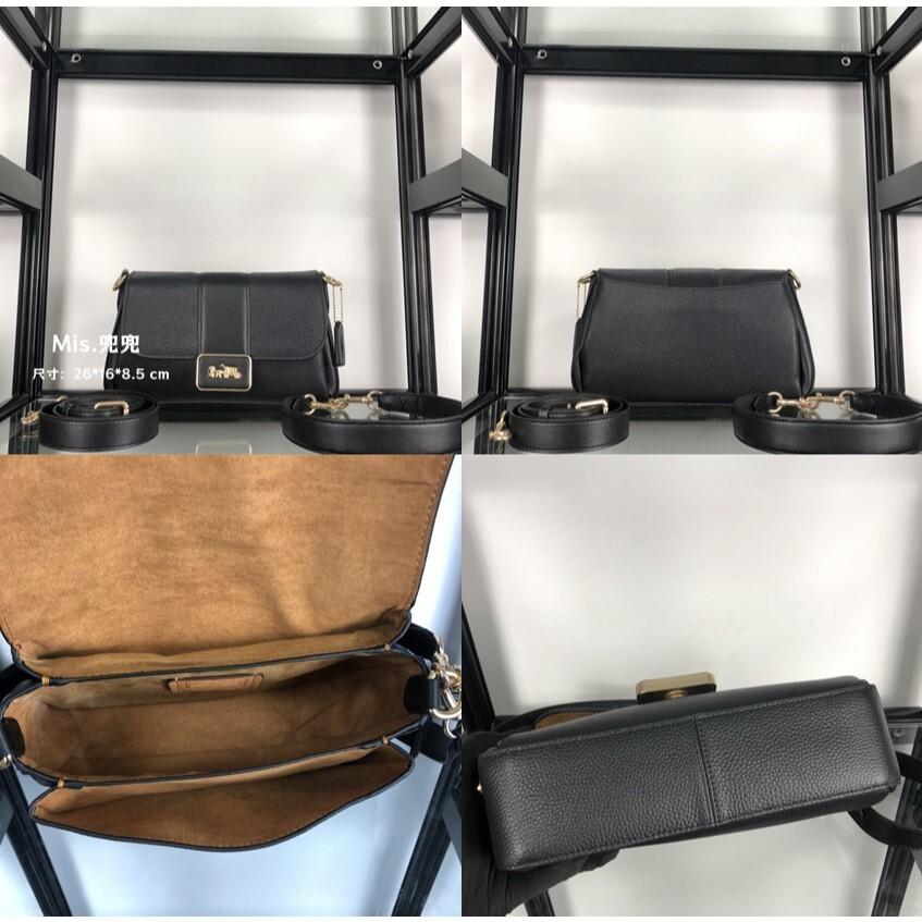 保固 現貨 COACH 蔻馳包包 Mis.兜兜 女生翻蓋單肩包 斜挎包 手提包 腋下包 時尚女包 小號/大號-細節圖6