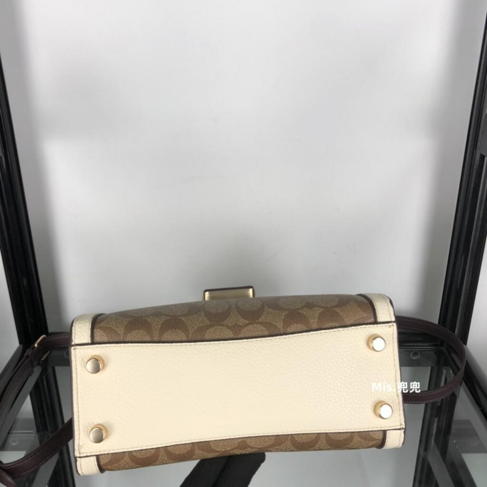 保固 現貨 COACH 蔻馳包包 Mis.兜兜 時尚女士手袋 手提包 單肩包 斜挎包 小方包 側背包 大容量女包-細節圖7
