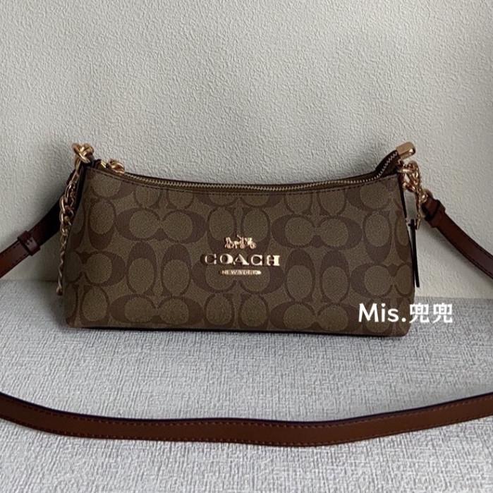 保固 現貨 COACH 蔻馳包包 Mis.兜兜🛒時尚女生法棍包 單肩包 鏈條包 斜挎包 女生包包 時尚女包 腋下包-細節圖3