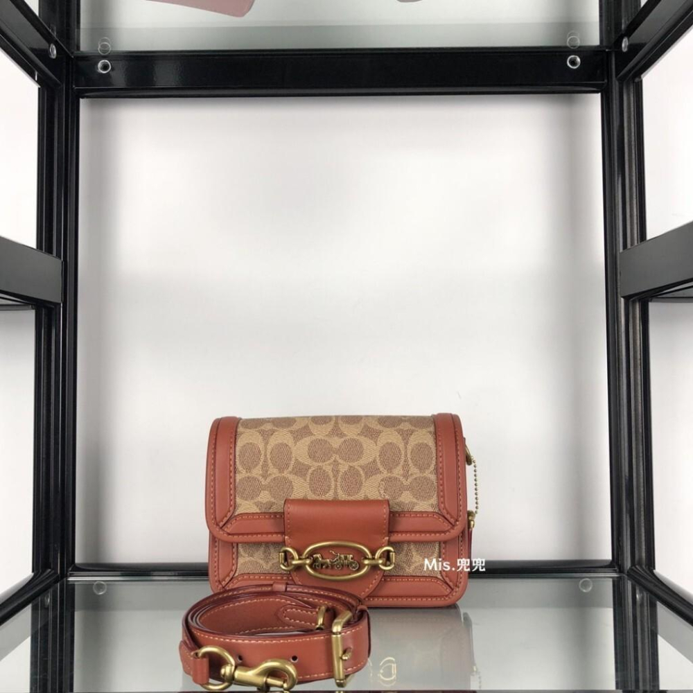 保固 現貨 COACH 蔻馳包包 Mis.兜兜 女生風琴包 單肩包 斜挎包 側背包 女士包包 小號 休閑女包-細節圖3