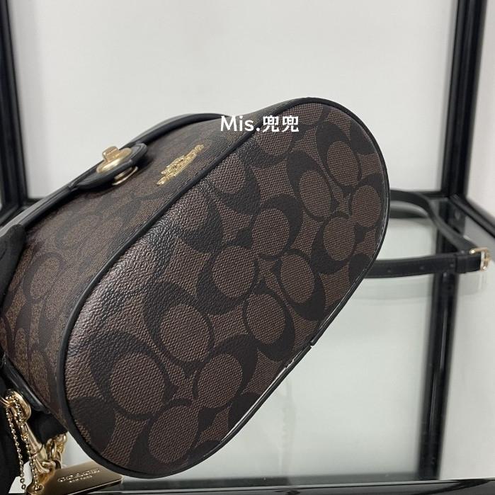 保固 現貨 COACH 蔻馳包包 Mis.兜兜 經典化妝包 盒子包 單肩斜挎包 鏈條肩帶包 側背包 時尚女包-細節圖7