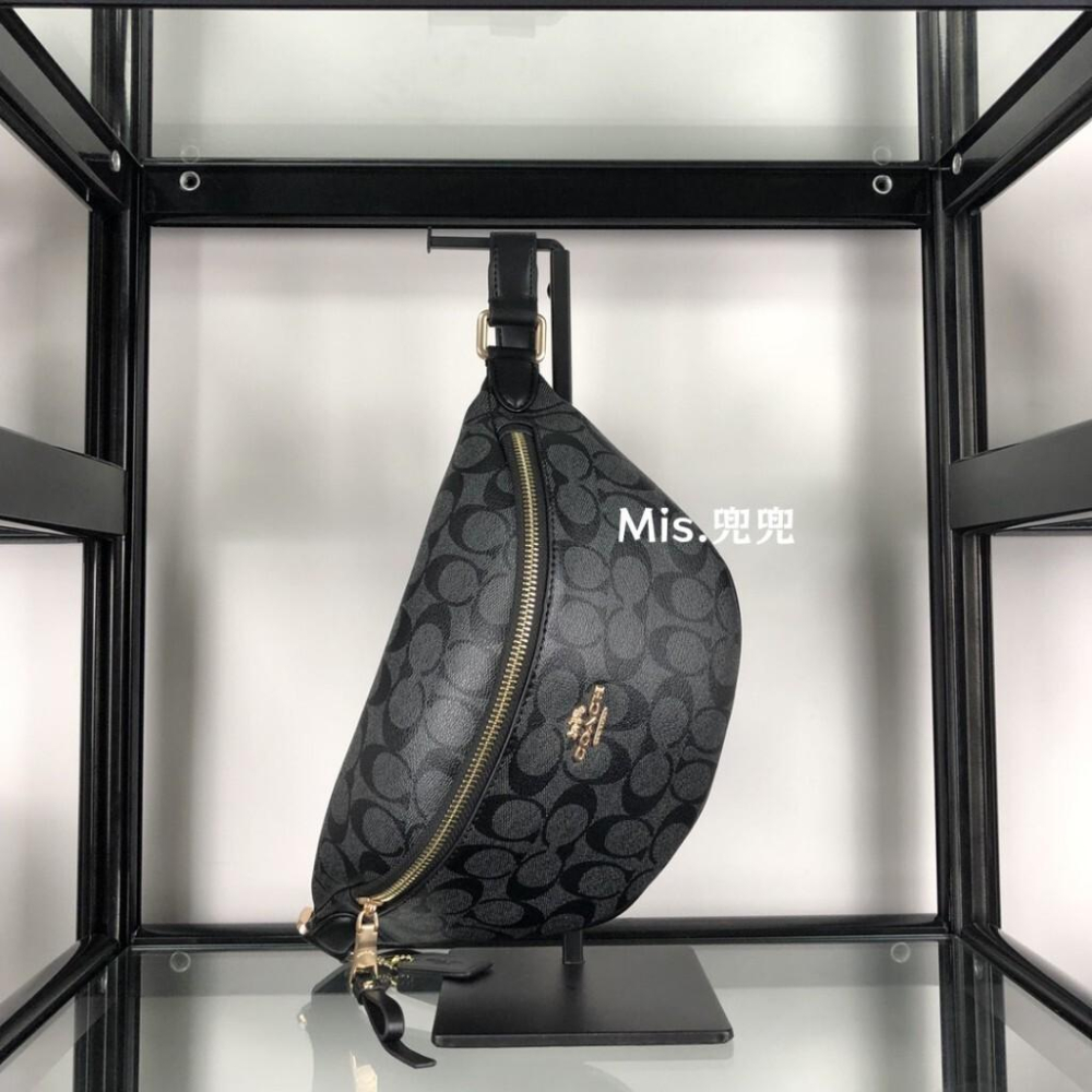 保固 現貨 COACH 蔻馳包包 Mis.兜兜 經典女士腰包 胸包 單肩包 頭層牛皮 斜挎包 女生包包-細節圖3