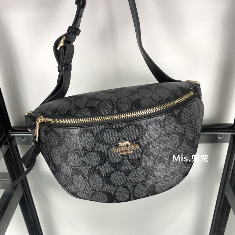 保固 現貨 COACH 蔻馳包包 Mis.兜兜 經典女士腰包 胸包 單肩包 頭層牛皮 斜挎包 女生包包-細節圖4