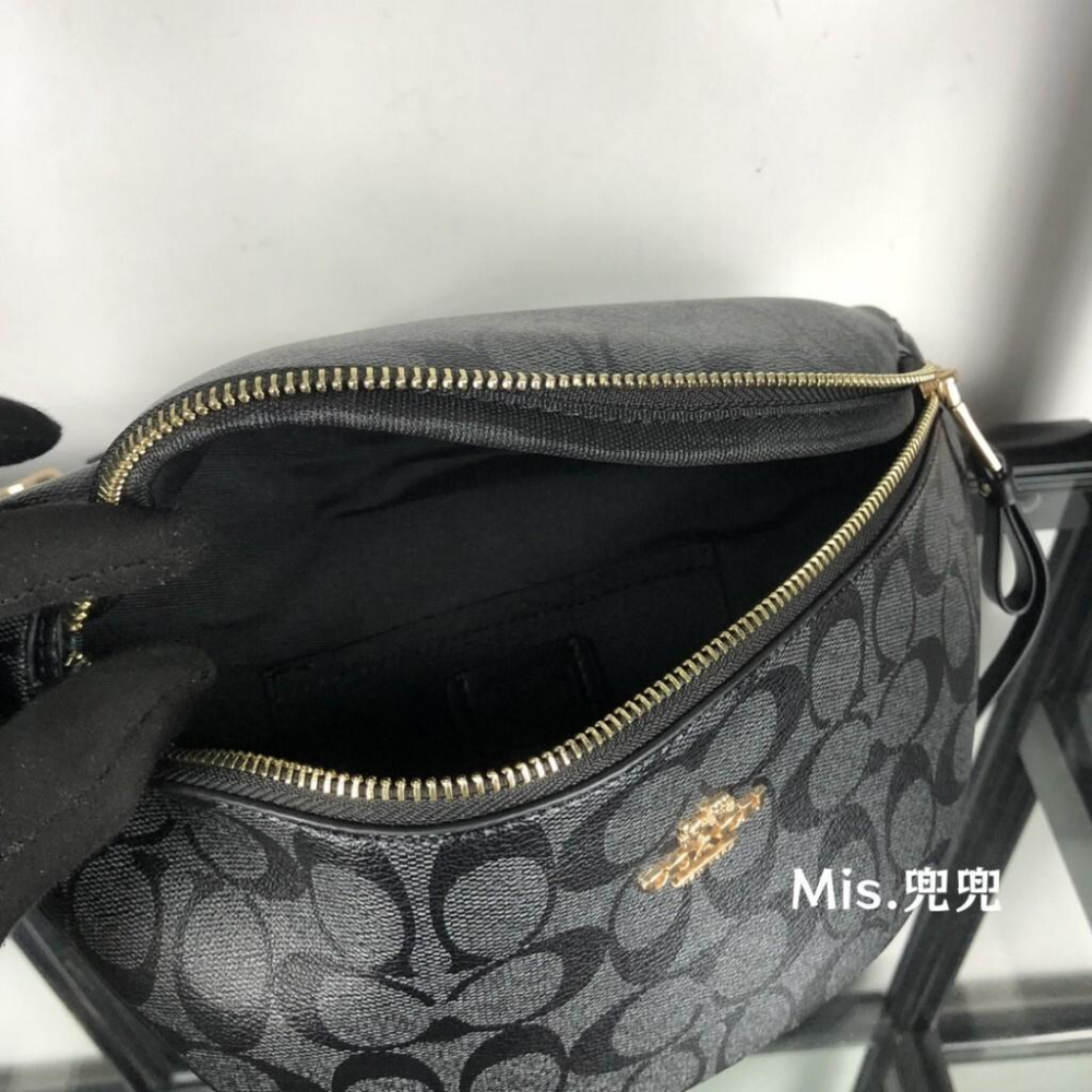 保固 現貨 COACH 蔻馳包包 Mis.兜兜 經典女士腰包 胸包 單肩包 頭層牛皮 斜挎包 女生包包-細節圖7