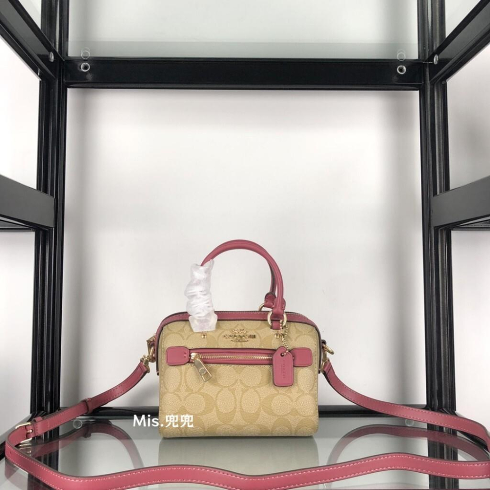保固 現貨 COACH 蔻馳包包 Mis.兜兜 經典mini波士頓包 單肩包 斜挎包 手提包 女生包包 時尚百搭-細節圖6