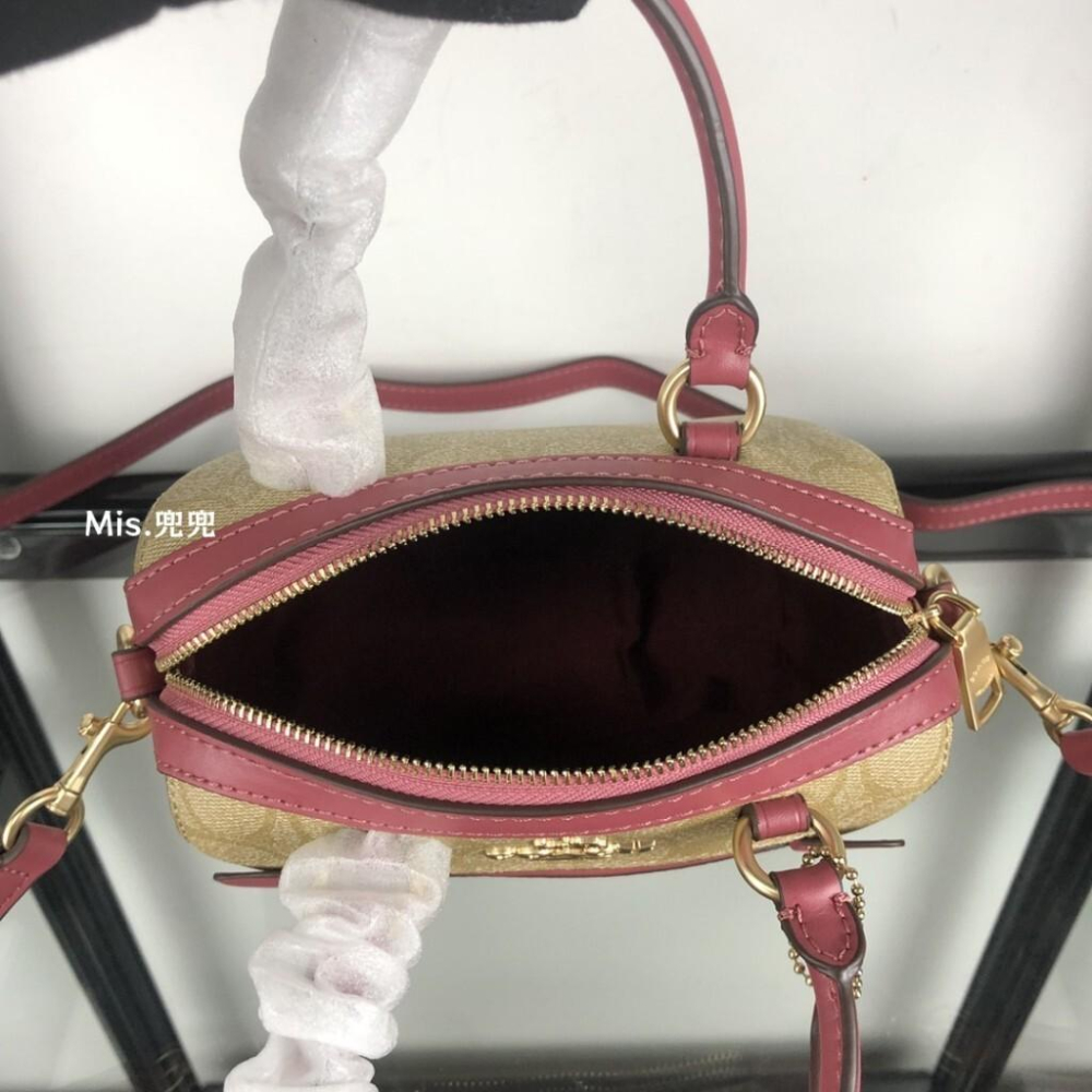 保固 現貨 COACH 蔻馳包包 Mis.兜兜 經典mini波士頓包 單肩包 斜挎包 手提包 女生包包 時尚百搭-細節圖8