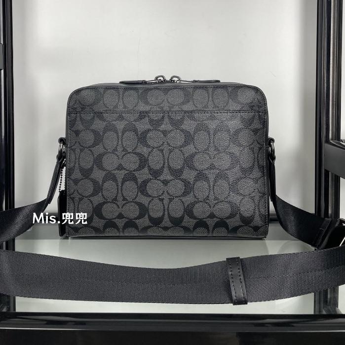 保固 現貨 COACH 蔻馳包包 Mis.兜兜 男士斜挎包 單肩包 多層拉鏈包 休閑男包 大容量 時尚男包-細節圖4