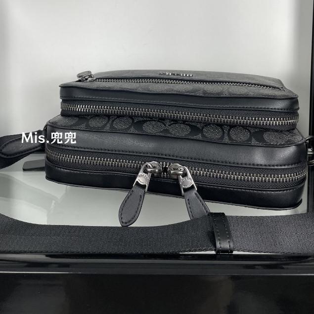 保固 現貨 COACH 蔻馳包包 Mis.兜兜 男士斜挎包 單肩包 多層拉鏈包 休閑男包 大容量 時尚男包-細節圖6