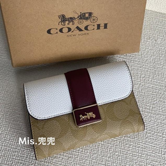 保固 現貨 COACH 蔻馳包包 Mis.兜兜 新款 女生中長款錢包 零錢包 手拿包 手拿錢包 女生錢包-細節圖3