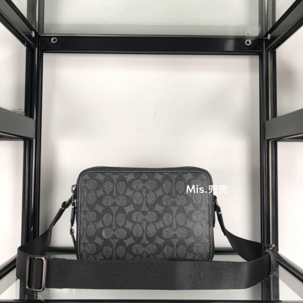 保固 現貨 COACH 蔻馳包包 Mis.兜兜 經典老花男士相機包 單肩包 斜挎包 側背包 男生包包-細節圖5