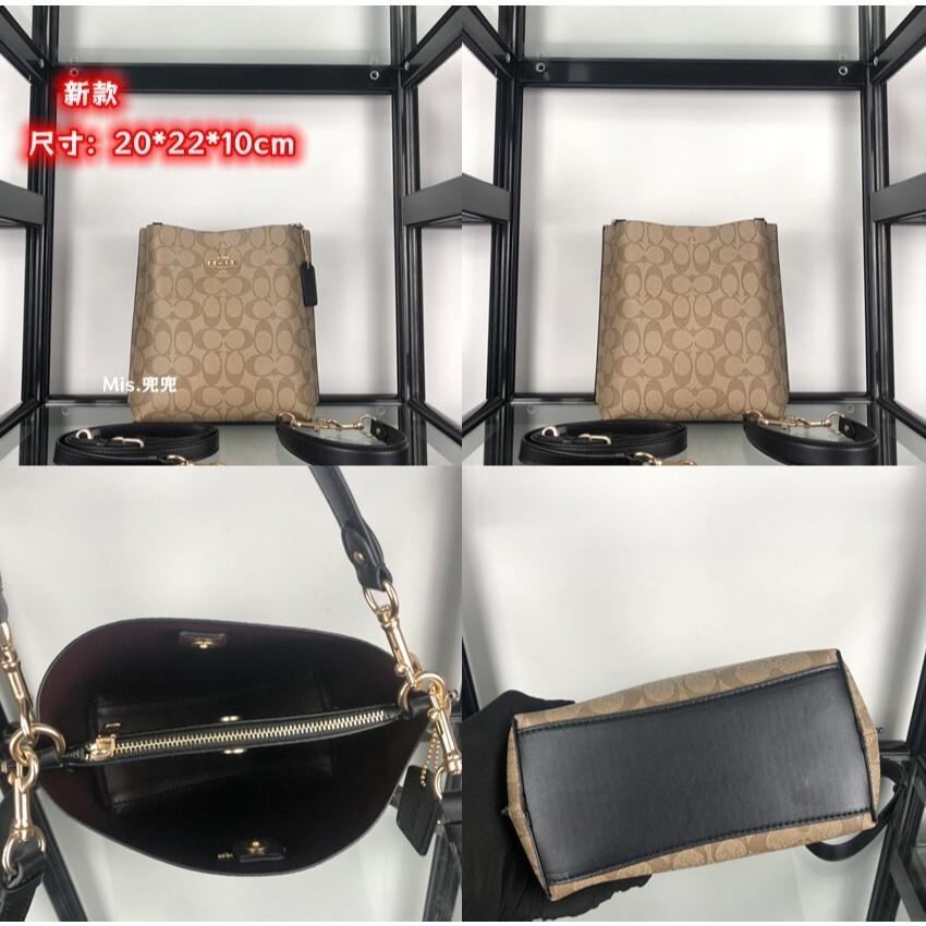 保固 現貨 COACH 蔻馳包包 Mis.兜兜 新款女生水桶包 手提包 單肩包 斜挎包 側背包 容量大 百搭女包-細節圖4