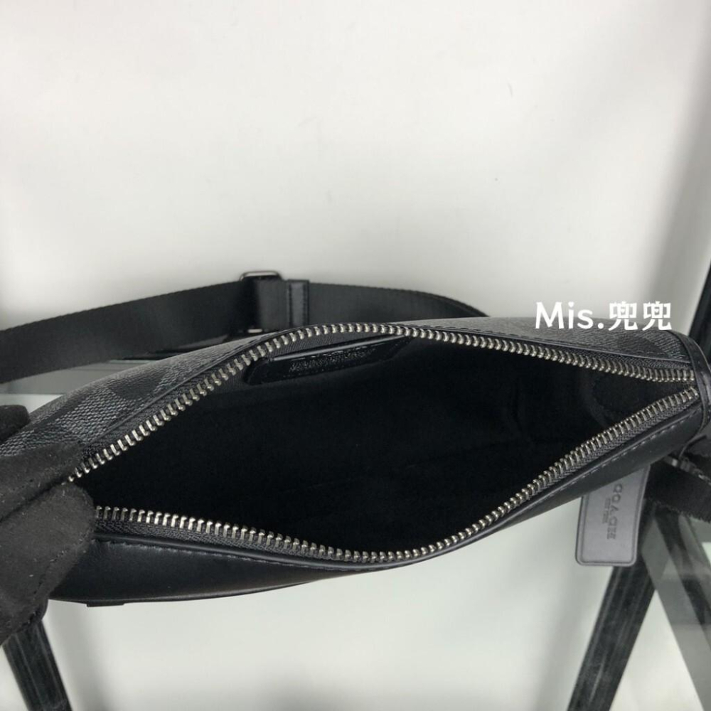 保固 現貨 COACH 蔻馳包包 Mis.兜兜 經典老花男生斜挎包 零錢袋二合一包 單肩包 側背包 男生包包-細節圖6