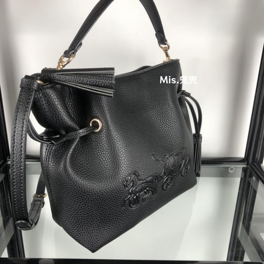 保固 現貨 COACH 蔻馳包包 Mis.兜兜 時尚女生Tote抽繩水桶包 福袋包 手提包 單肩斜挎包 大容量女包-細節圖5