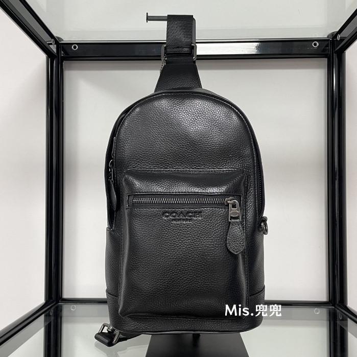 保固 現貨 COACH 蔻馳包包 Mis.兜兜 男士胸包側背包 腰包 斜背包男包 後背包斜挎包 前拉錬胸包 真皮印花單-細節圖3