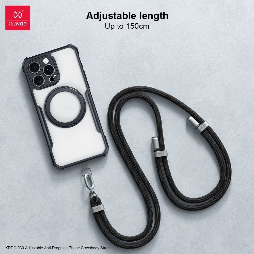 【XUNDD】8mm可調節編織手機掛繩150cm 手機背帶 手機掛繩 墊片掛繩 斜背 頸掛繩 掛脖 吊繩-細節圖4