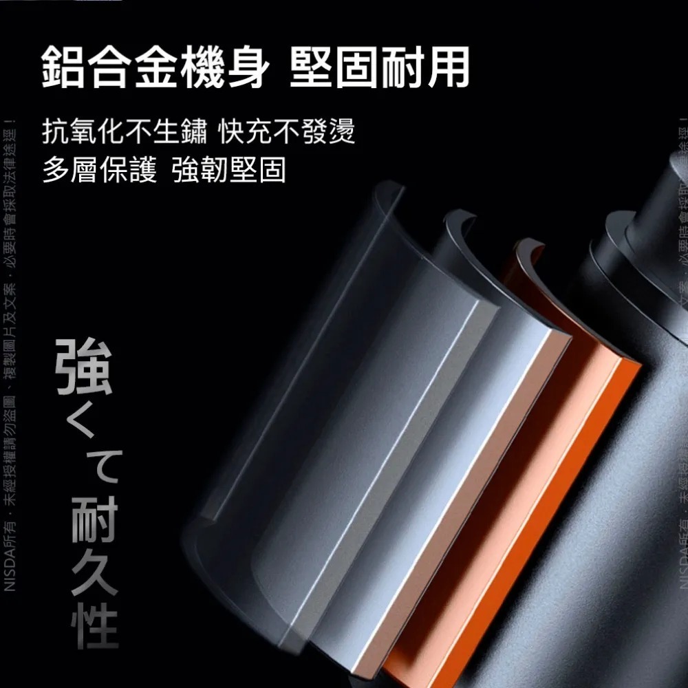 【NISDA】超迷你 PD+PD3.0 45W 雙Type-C孔 認證車充頭 CA-450P-細節圖6