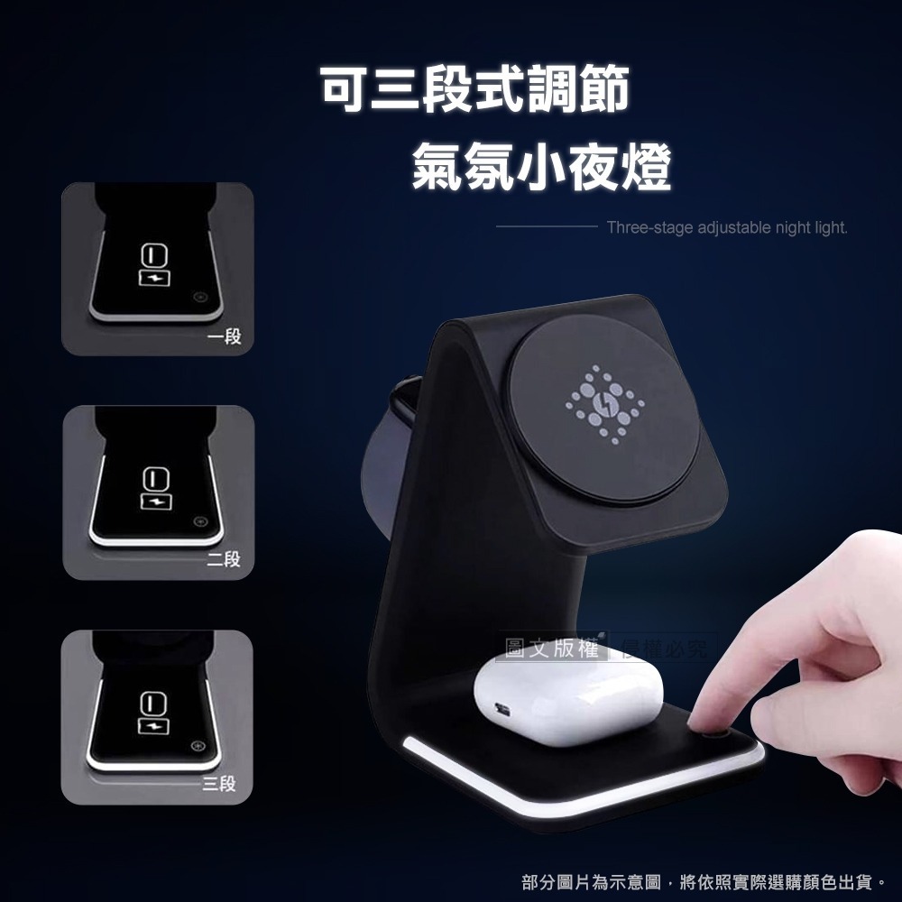 公司貨  Magsafe A533 急速15W四合一磁吸無線充電座 多功能充電座現貨供應-細節圖5