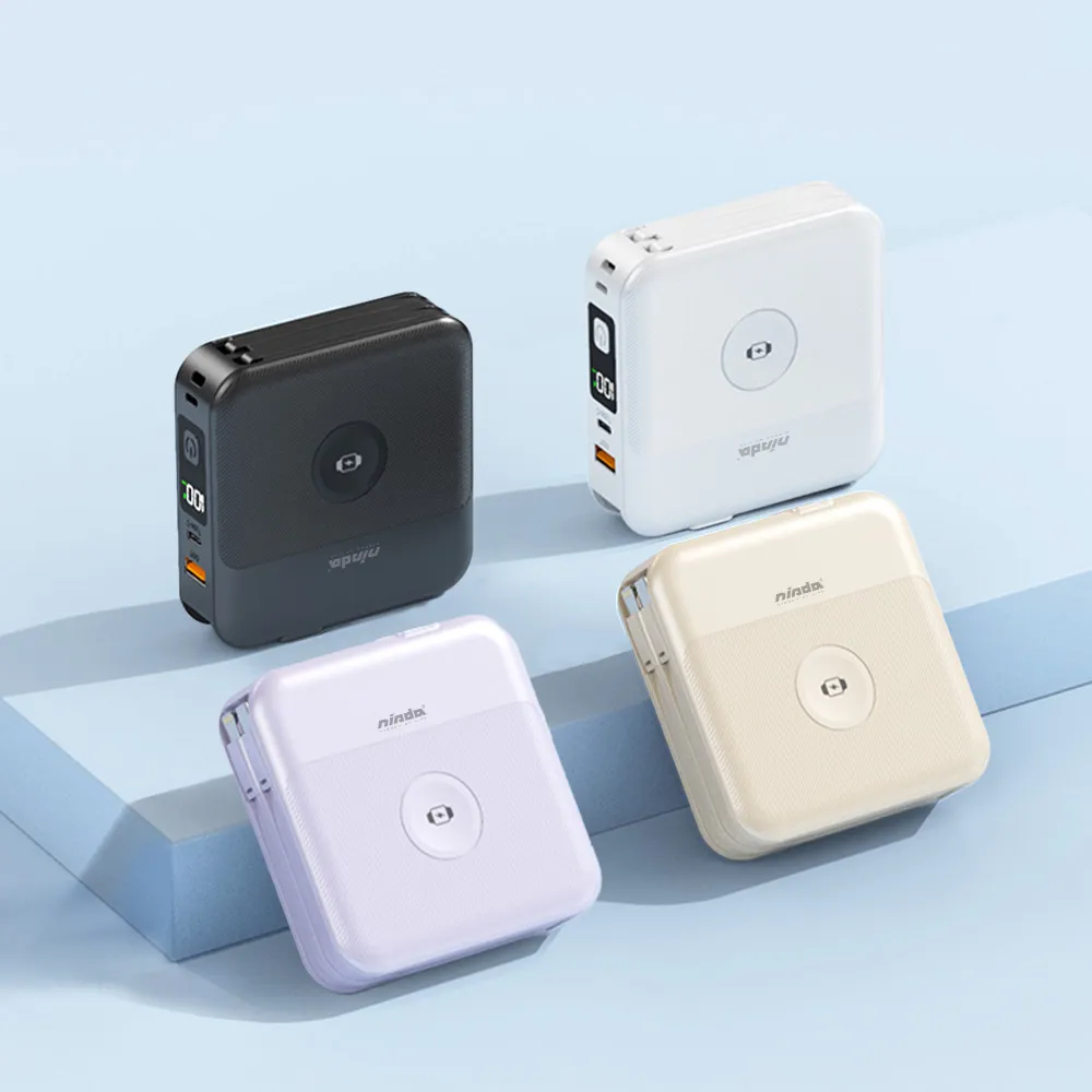 【NISDA】AI智能無線充行動電源 10000mAh (BS-WL720) 自帶線Type-C 蘋果 手錶 耳機-細節圖5