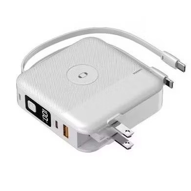 【NISDA】AI智能無線充行動電源 10000mAh (BS-WL720) 自帶線Type-C 蘋果 手錶 耳機-規格圖10