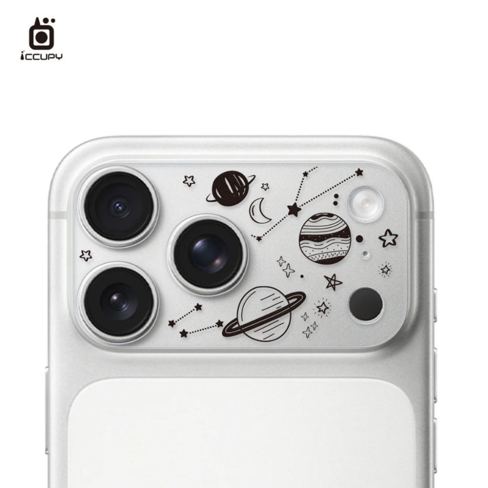【INS可愛風】彩繪鏡頭底座貼-鏡頭鏤空 i17pro i17 Pro Max  一體式質感霧面底座 韓國靜電貼 台灣製-細節圖5