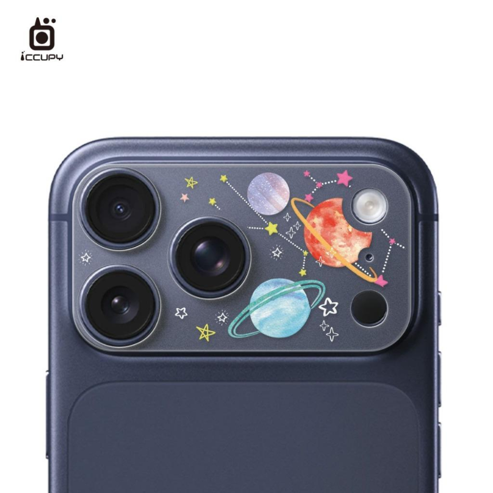 【INS可愛風】彩繪鏡頭底座貼-鏡頭鏤空 i17pro i17 Pro Max  一體式質感霧面底座 韓國靜電貼 台灣製-細節圖6